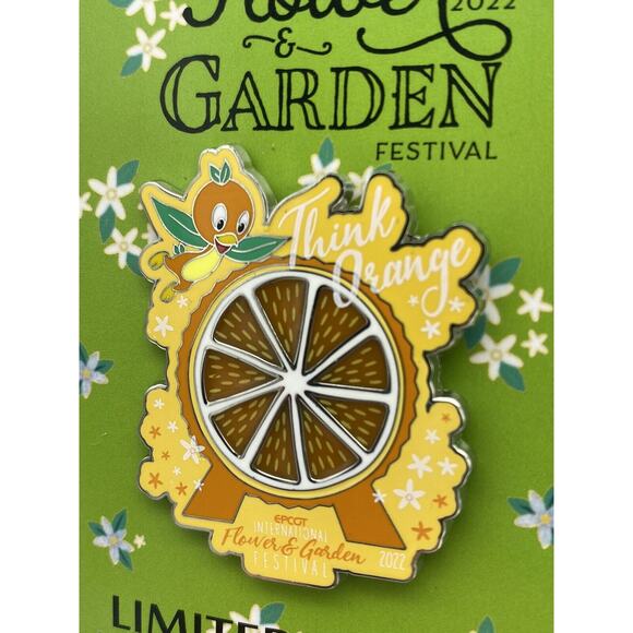 Disney Parks 2022 Flower & Garden Festival Orange Bird "Think Orange" Epcot LR - Picture 3 of 4